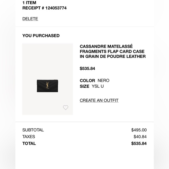 Saint Laurent Cassandre Matelasse Flap Card Case - Picture 9 of 10